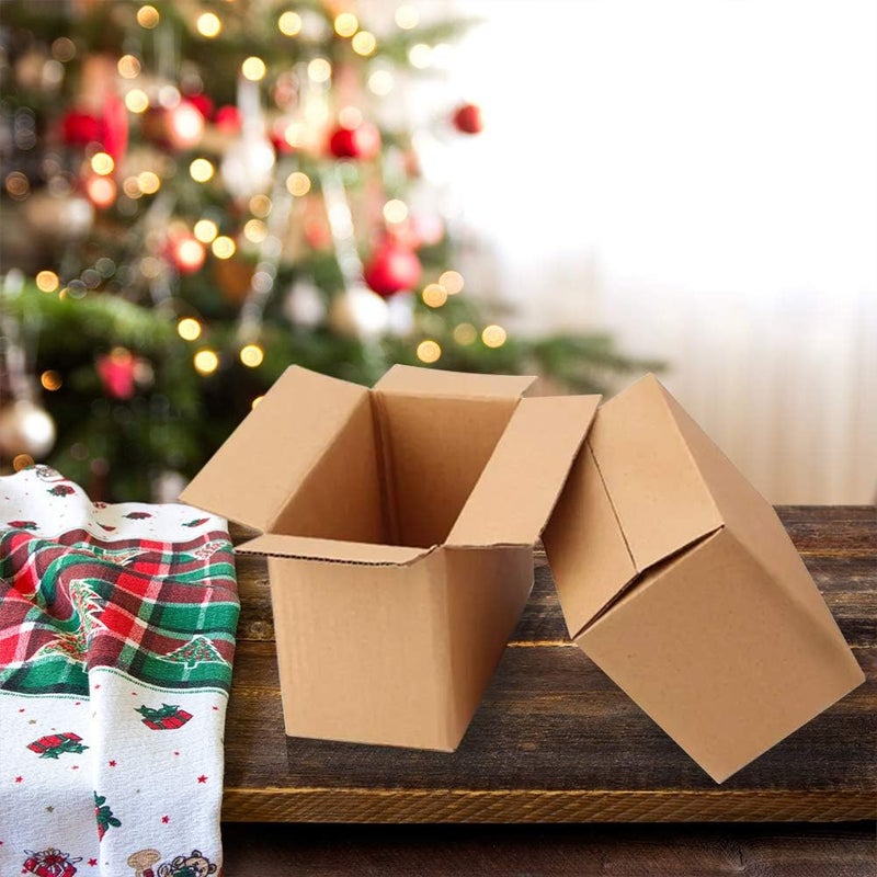 ZBEIVAN Small Shipping Corrugated Boxes 11x6x6 inches Mailers Packing Cardboard Moving Kraft Mailing Boxes Pack of 25 - Image 4